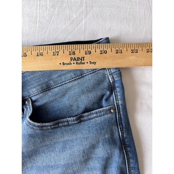 Lularoe Jeans Womens 42 Blue Skinny High Rise‎ Stretch Light Denim Scallop Hem - Picture 8 of 10